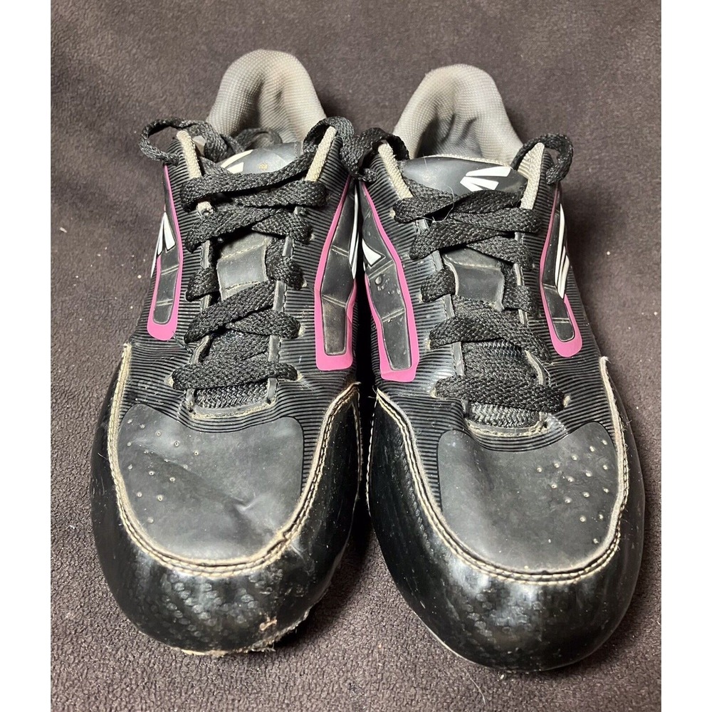 Easton Cleats Black Pink Youth Girls Size 5 Softball Fastpitch Shoes